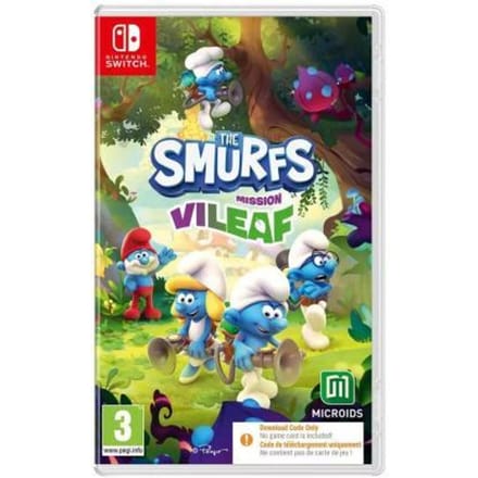 Nintendo Games Switch The Smurfs Mission Vileaf Smurftastic Edition Code In Box Transparant PAL