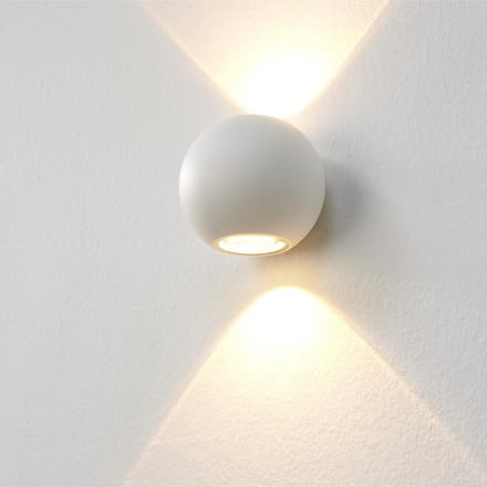 Artdelight - Wandlamp Denver - Wit - 2x LED 4W 2700K - IP54 - Dimbaar
