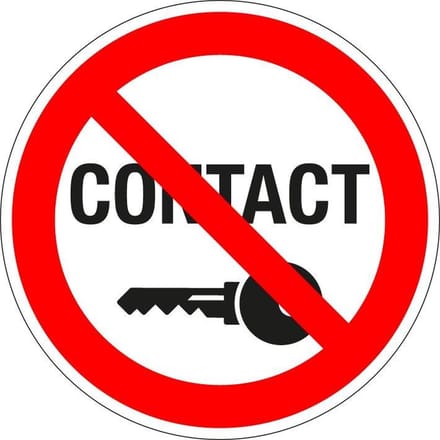 Verboden contact uitzetten - kunststof 200 mm