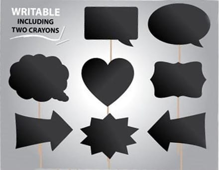 Haza Party Photobooth Props Beschrijfbaar - 8 stuks