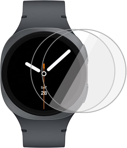 2x TechNow Screenprotector geschikt voor Samsung Galaxy Watch 8 40mm Screenprotector - Gehard Glas - Rounded - Proteqt+