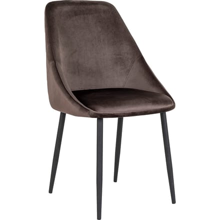 House Collection Velvet Eetkamerstoel Britta Grijsbruin