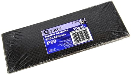 GEKO Schuurgaas - Siliconen Carbide - Waterdicht - 105x280 mm - Korrel 60 - 10 stuks