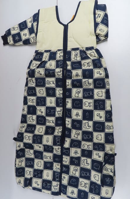 Plum Plum - Slaapzak - 80/100 - Uitneembare mouwen - Blauw , ecru