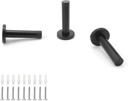 3-Pack Hoogwaardige Wanddeurstopper van 86mm RVS - Antislip Deurstoppers voor Veiligheid en Stabiliteit