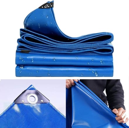 Groot Dekzeil - Afdekzeil Grondzeil - Bescherming tegen Weer - Scheurbestendig PVC - 2x9.5 m - Blauw