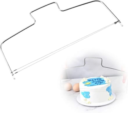 Taartsnijder - Taartzaag - Bakken Thuis - Verstelbare Dikte - 32.5 cm Breed - Zilver
