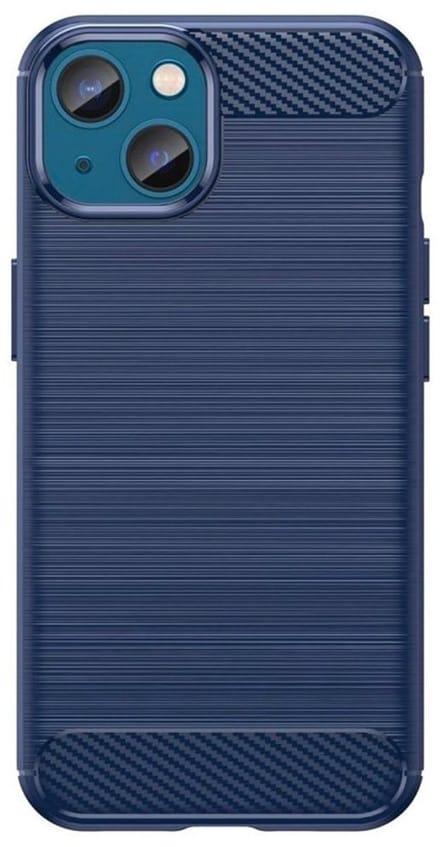 Mobiq Carbon Look Hoesje geschikt voor iPhone 15 Plus - Flexibele TPU Case