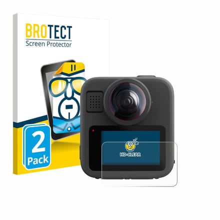 BROTECT - Screenprotector voor GoPro Max 2 - Folie Beschermfolie transparant 2 Stuks