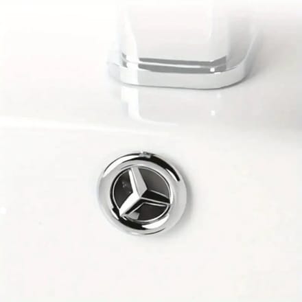 @ Lu’s Today® – Basic Bathroom Essentials – Wastafel Overloop Rozet – Rond – Chroomlook – ABS Kunststof – Ø 22–24 mm