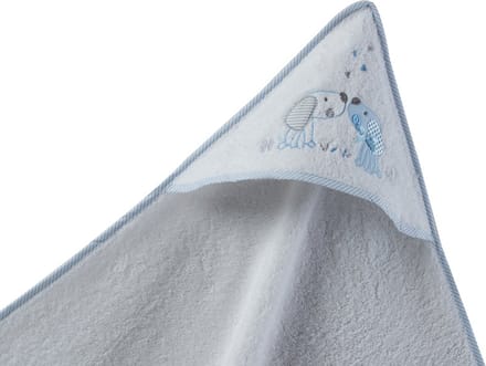 Gamberritos Badcape 100 X 100 Cm Wit/blauw