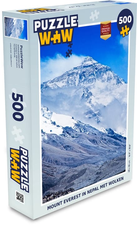 Puzzel Mount Everest in Nepal met wolken - Legpuzzel - Puzzel 500 stukjes
