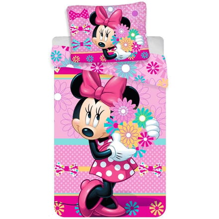 Minnie Mouse Dekbedovertrek Flowers 140 x 200 cm