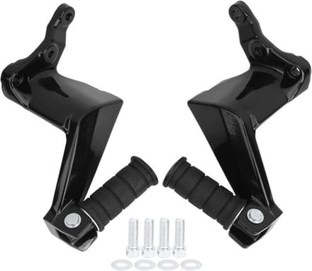 Dailygoody - Motorfiets Voetsteunen - Aluminium Antislip - Zwart