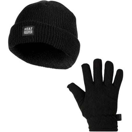 Heatkeeper Kinder Winter Thermo Set - Muts + Handschoenen - Zwart - 5 tot 8 jaar
