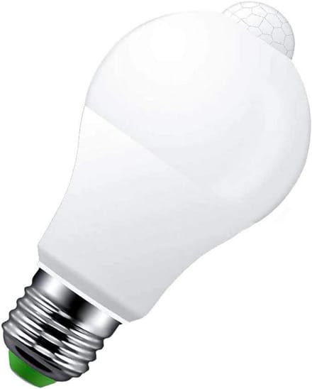 E27 LED Bewegingsmelder Lamp - Koud Wit Licht (6500K) met PIR Sensor