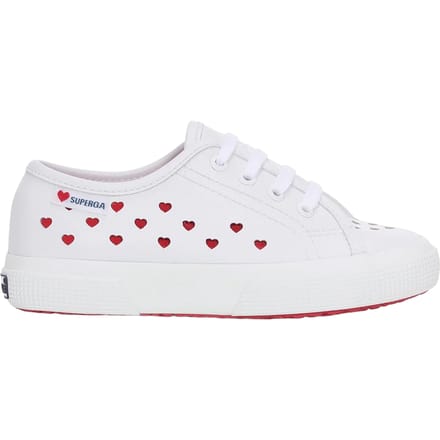 Superga Kinderen/Kinderen 3750 Hearts Vegan Trainers (Wit, Rood)