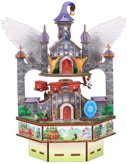 Houten 3D puzzel - kasteel - geluid en LED - bewegend