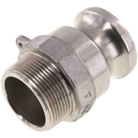 Camlock DN 40 (1 1/2'') Koppeling Rvs1 1/2'' NPT buitendraad Type F MIL-C-27487