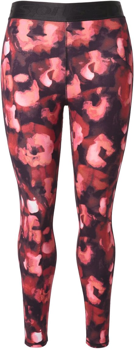Ulla Popken - Dames - Sportlegging leomotief sneldrogend elastische tailleband - Baksteenrood - Maat 54+