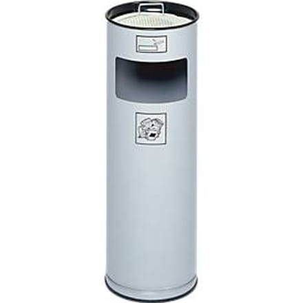 Combi-asbak, H 660 mm, zilver