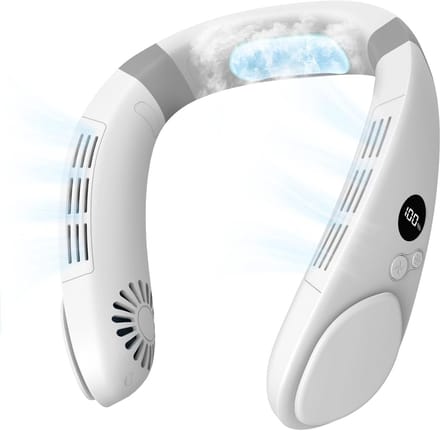Nekventilator 5000 mAh, koude compressiekoeling, draagbaar en stil, oplaadbaar, vakantie-essentials voor heer en dame