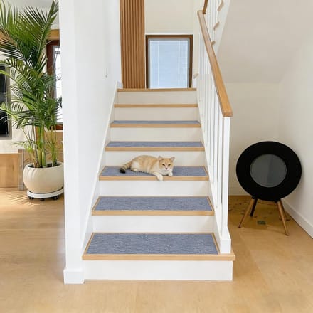 Trapmatten Set - Traptrede Beschermers - Veilig Trap Lopen - Antislip & Geluiddempend - 5 Stuks 22x30cm - Grijs
