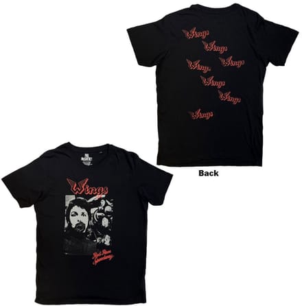 Paul McCartney - Wings Collage Heren Tshirt - XL - Zwart
