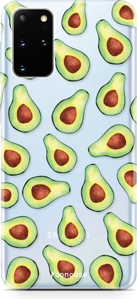 Fooncase Hoesje Geschikt voor Samsung Galaxy S20 Plus - Shockproof Case - Back Cover / Soft Case - Avocado