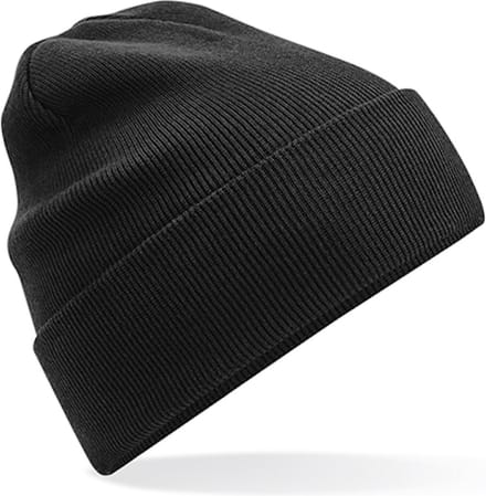 Beechfield 'Organic Cotton Original Cuffed Beanie' Zwart