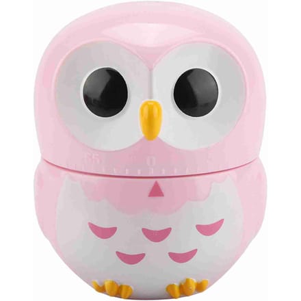 Leuke Uil Vorm Keuken Handmatige Timer Mechanische Thuis Koken Tellers Klok(Roze) Pink white