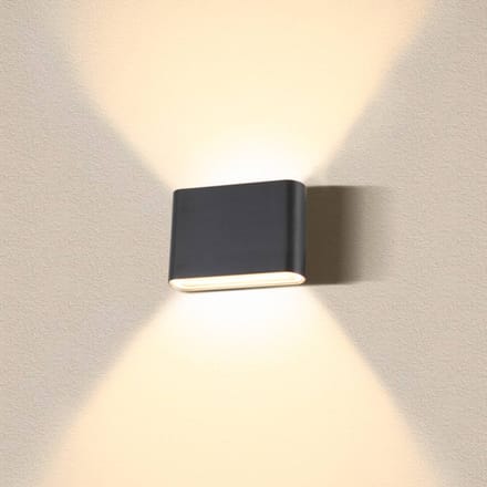 SLV Oval buitenwandlamp up/down CCT 13,5 cm zwart