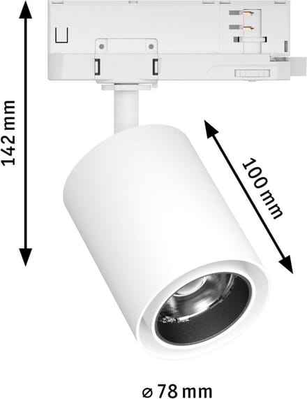 Paulmann 96571 ProRail3 LED-railspot Kratos 36° 3000lm 25W 3000K 230V Wit railsysteem