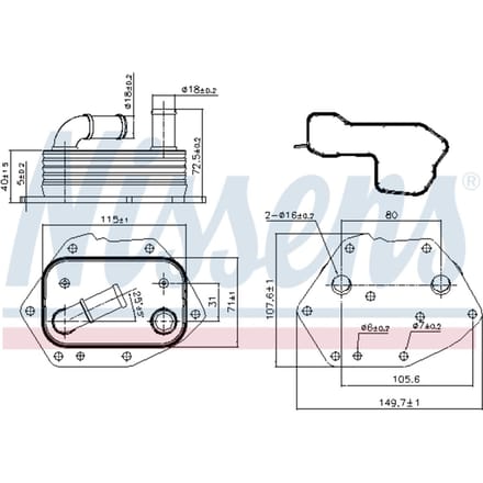 Olie radiator NISSENS 90808