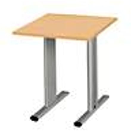 Schäfer Shop  Select Planova vergadertafel, vierkant, 800 x 800 mm, beukendecor, accentlijsten blank alu