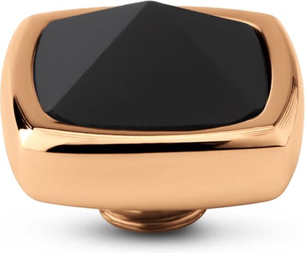 Melano Vivid Boxy CZ Steentje Zwart Rosé