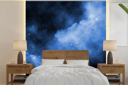 Behang - Fotobehang Sterren - Ruimte - Heelal - Breedte 280 cm x hoogte 280 cm