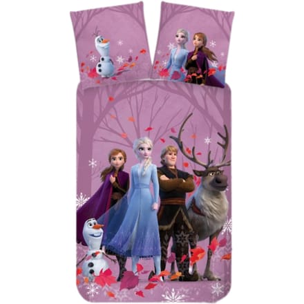 Frozen dekbedovertrek paars 100 x 135 cm - 40 x 60 cm (katoen)