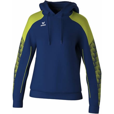 Erima Evo Star Sweatshirt Met Capuchon Dames - Marine / Geel | Maat: 38