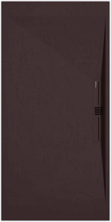 Sanifun douchebak Stone Side Chocolate Slate 1000 x 900 P