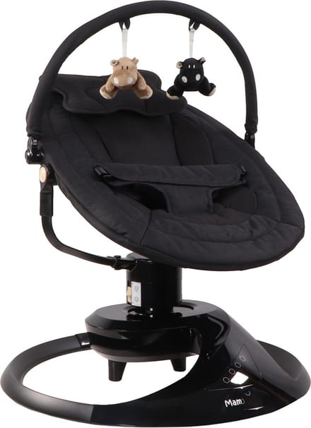 MamaLoes Nola Zwart Deluxe Elektrische Babyschommel