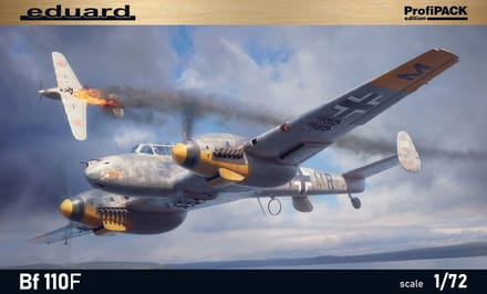 Eduard Modelbouwpakket Vliegtuigen - 7084 Messerschmitt Bf 110F WWII - ProfiPACK Edition - Duits Propellervliegtuig Plastic - 1:72 - Modelbouw