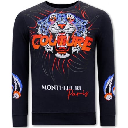 Tony Backer Sweater met print tiger couture