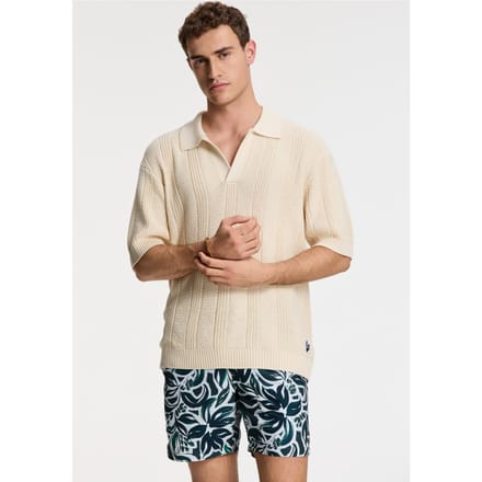 Shiwi Pitt Knitted Polo Solid Beige Größe: M | Pullover Outlet | Herren | Braun
