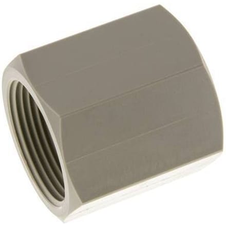 Sok G1 1/4'' Binnendraad Polypropyleen (PP) 10bar FDA 50mm Hex