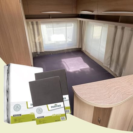 Textielpakket Frans bed - 1 molton met 2 hoeslakens - links 2 x Antraciet
