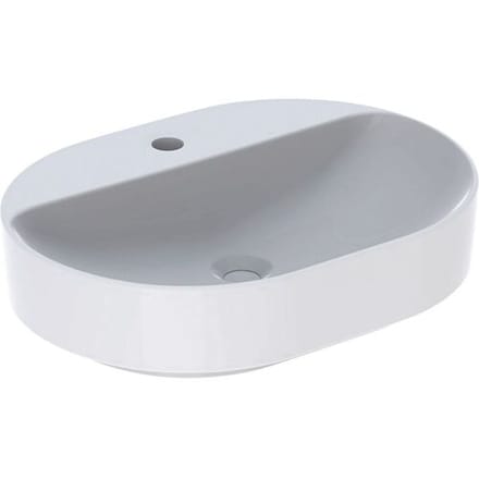 Geberit VariForm Countertop washbasin 60 x 45 cm, elliptical, with tap hole bench 500.778.01.2