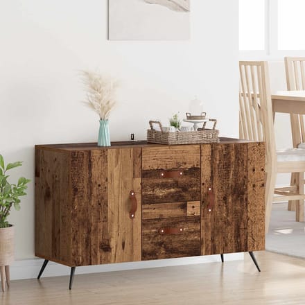 vidaXL - Dressoir - Oud - Hout - 100 - x - 36 - x - 60 - cm - Bewerkt - hout