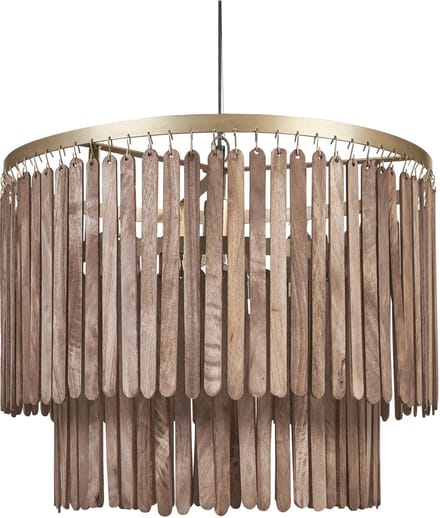 KAVERI - Hanglamp - Donkerbruin - Mangohout