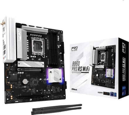ASRock B860 Pro RS WiFi Moederbord - Intel B860 - Intel LGA1851 - DDR5 RAM - ATX